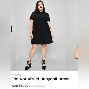 Widow I’m not afraid babydoll dress
